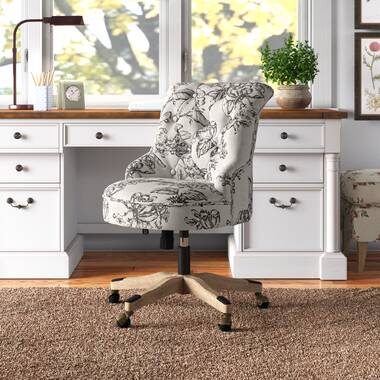 Cream upholstered office online chair